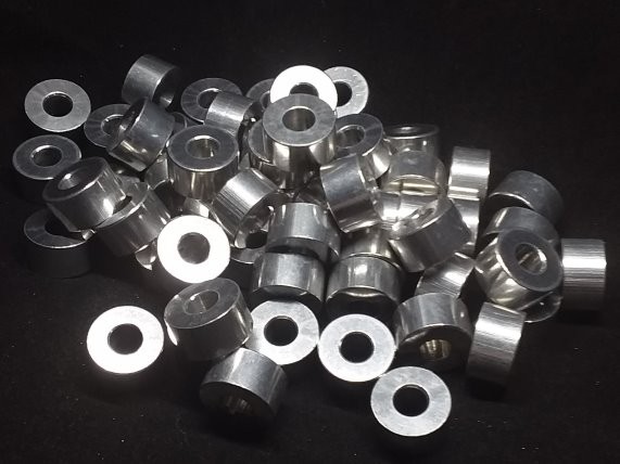 Aluminum Spacer 5/8 OD x 1/4 ID x 11/32 Long