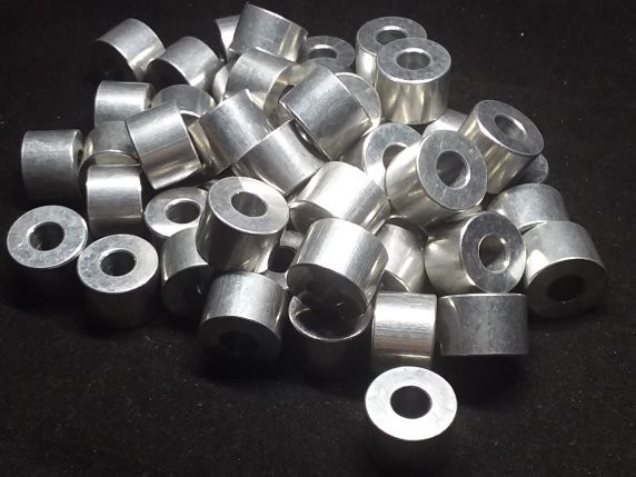 Aluminum Spacer 5/8 OD x 1/4 ID x 7/16 Long