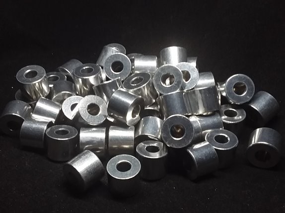 Aluminum Spacer 5/8 OD x 1/4 ID x 1/2 Long