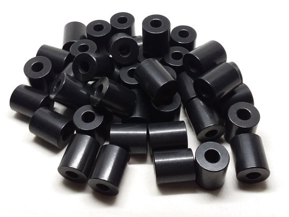 Aluminum Spacer 5/8 OD x 1/4 ID x 3/4 Long - Black Anodized