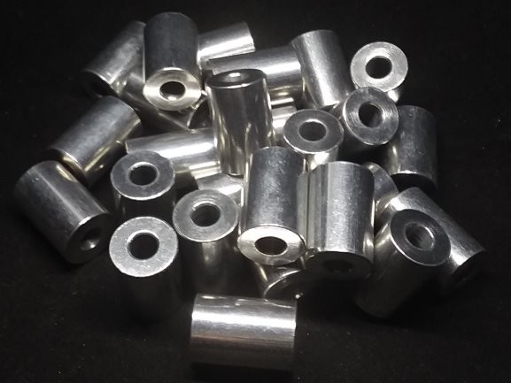 Aluminum Spacer 5/8 OD x 1/4 ID x 15/16 Long