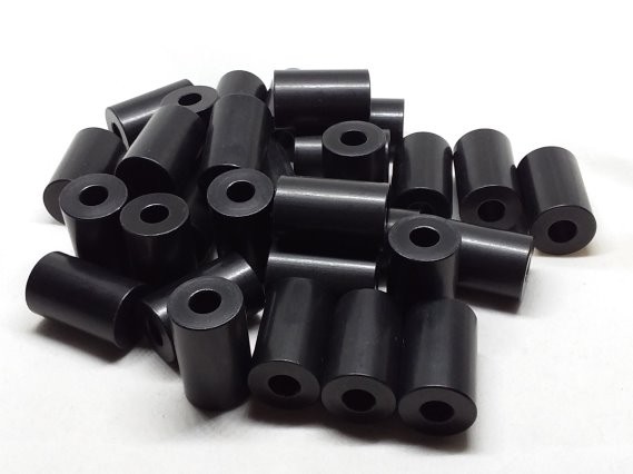 Aluminum Spacer 5/8 OD x 1/4 ID x 1.000 Long - Black Anodized