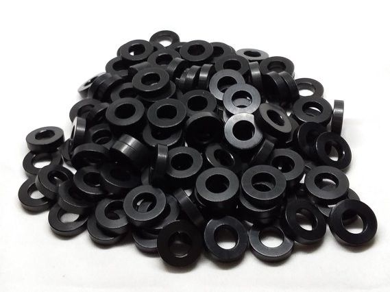 Aluminum Spacer 5/8 OD x 5/16 or 8mm ID x 5/32 Long - Black Anodized