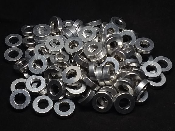 Aluminum Spacer 5/8 OD x 5/16 or 8mm ID x 11/64 Long