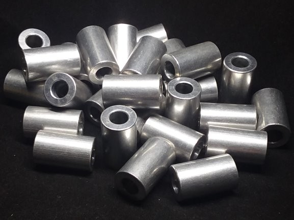 Aluminum Spacer 5/8 OD x 5/16 or 8mm ID x 26mm Long