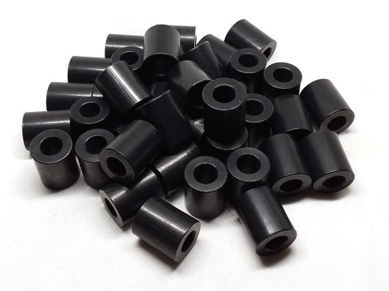 Aluminum Spacer 5/8 OD x 5/16 or 8mm ID x 3/4 Long - Black Anodized 