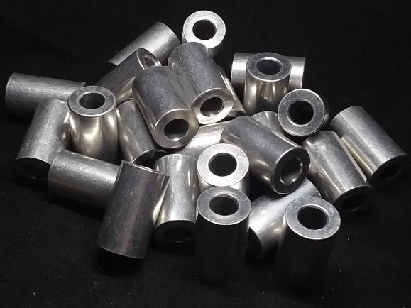 Aluminum Spacer 5/8 OD x 5/16 or 8mm ID x 1-1/16 Long