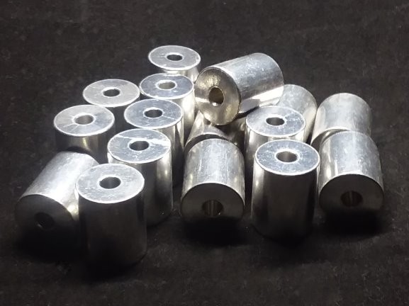 Aluminum Spacer 3/4 OD x #12 Hole ID x .950 Long 