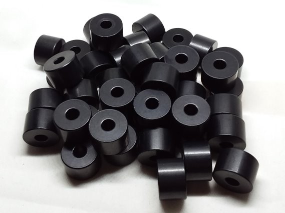 Aluminum Spacer 3/4 OD x 1/4 ID x 1/2 Long - Black Anodized