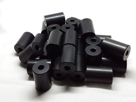 Aluminum Spacer 3/4 OD x 1/4 ID x 1-1/8 Long - Black Anodized