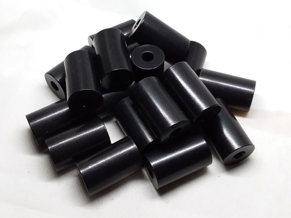Aluminum Spacer 3/4 OD x 1/4 ID x 1-1/4 Long - Black Anodized