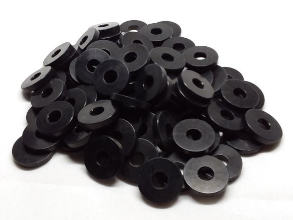 Aluminum Spacer 3/4 OD x 1/4 ID x 1/8 Long - Black Anodized