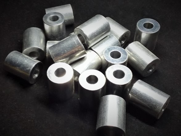 Aluminum Spacer 3/4 OD x 5/16 or 8 mm ID x .960 Long Aluminum Metal Spacers