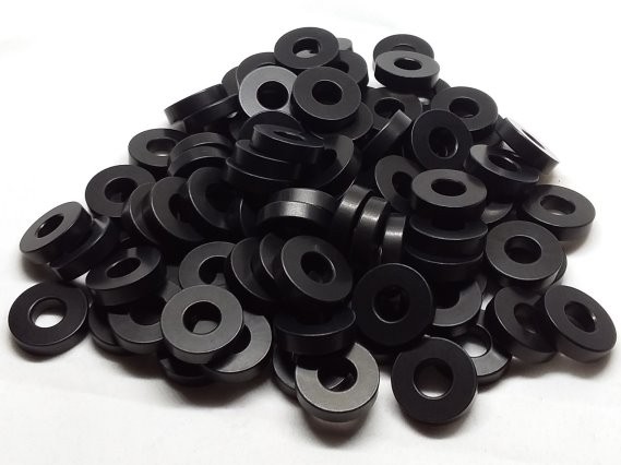 Aluminum Spacer 3/4 OD x 5/16 ID x 3/16 Long - Black Anodized