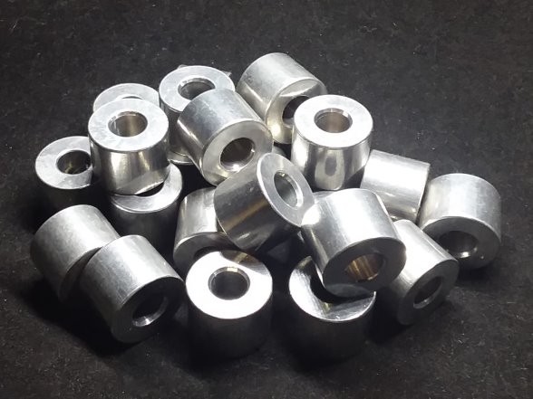 Aluminum Spacer 3/4 OD x .319 ID x 14.5mm Long