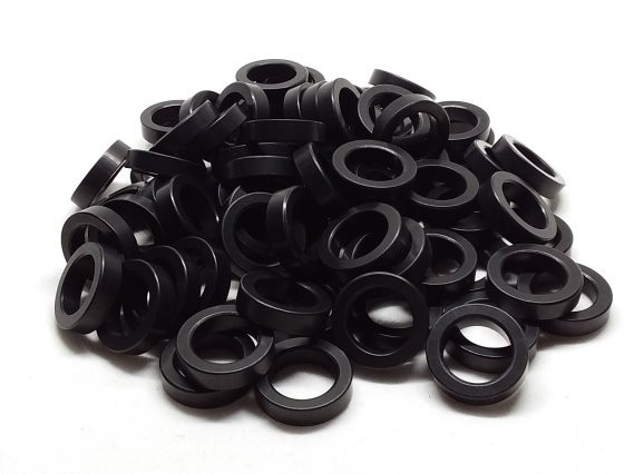 Aluminum Spacer 3/4 OD x #22 Hole x 3/16 Long - Black Anodized