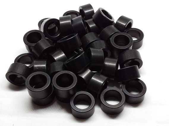 Aluminum Spacer 3/4 OD x #22 Hole x 13/32 Long - Black Anodized