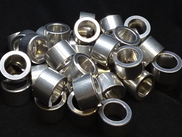 Aluminum Spacer 19.05mm OD x 12.2mm ID x 14mm Long