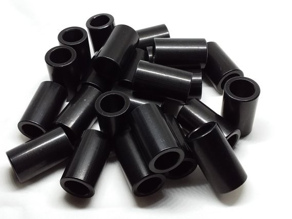 Aluminum Spacer 3/4 OD x #22 Hole x 1-1/4 Long - Black Anodized