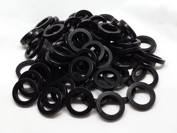 Aluminum Spacer 3/4 OD x 1/2 ID x 1/8 Long - Black Anodized 