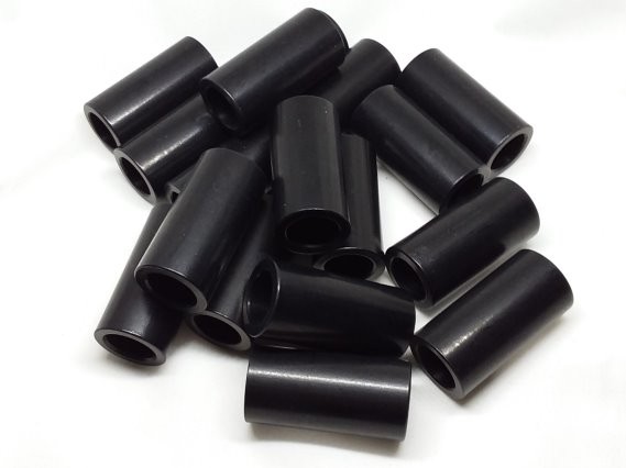 Aluminum Spacer 3/4 OD x #22 Hole x 1-1/2 Long - Black Anodized